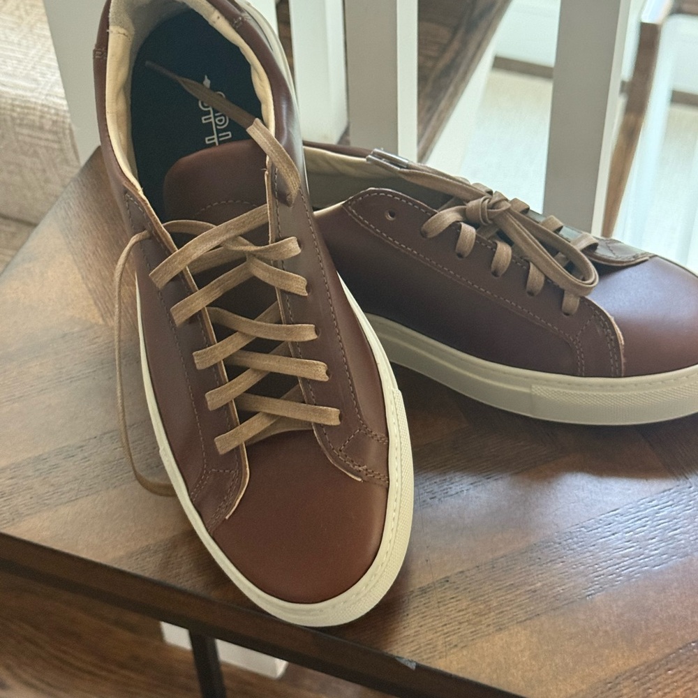 NEVER WORN Opie Brown Leather Men's Sneakers